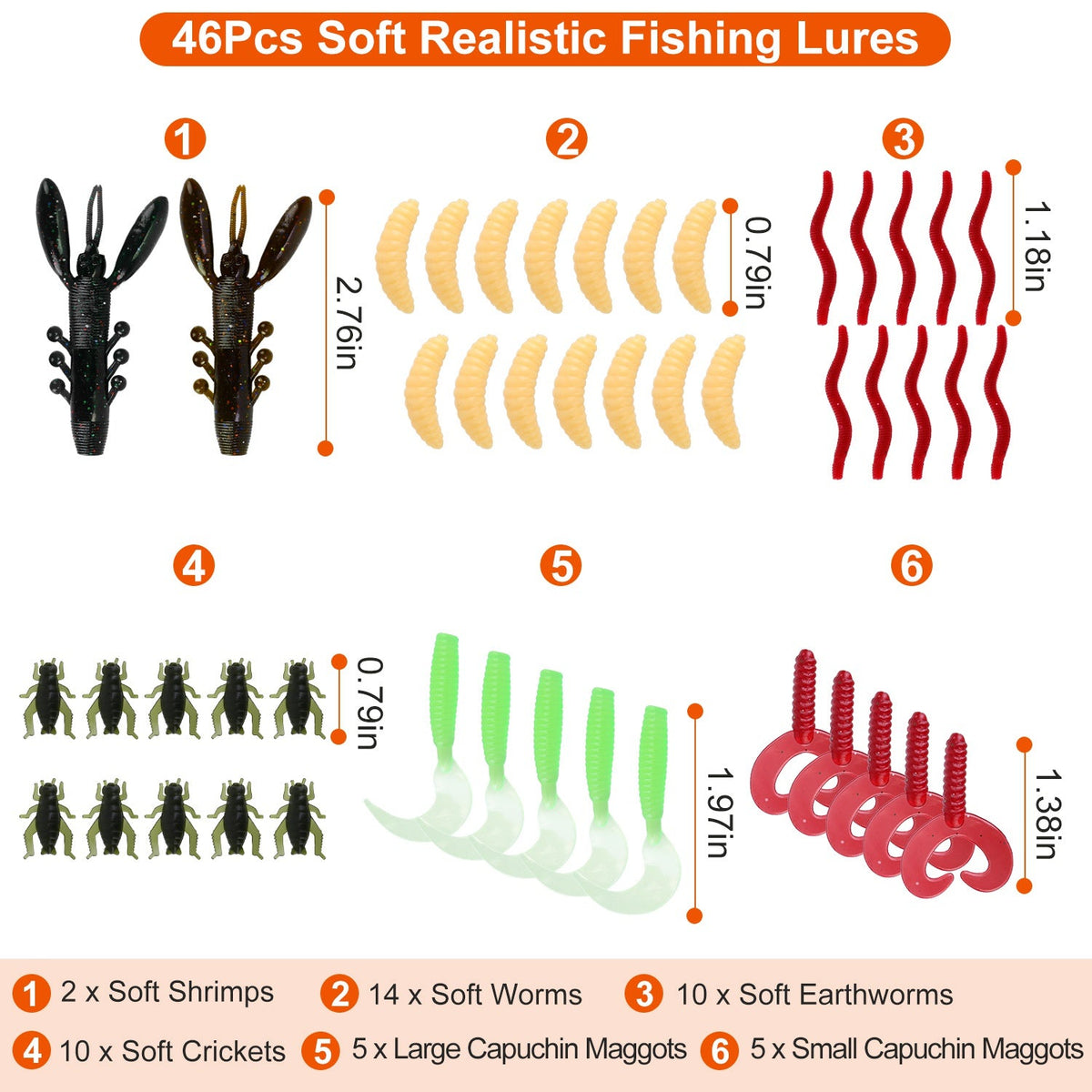GBruno 101Pcs Fishing Lures Kit