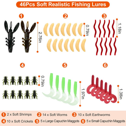 GBruno 101Pcs Fishing Lures Kit