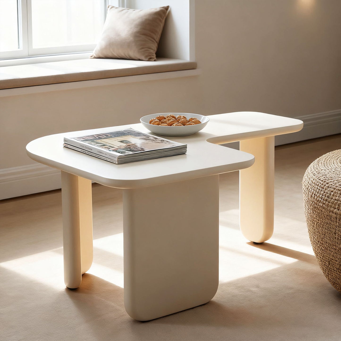L-Shape Coffee Table For Living Room