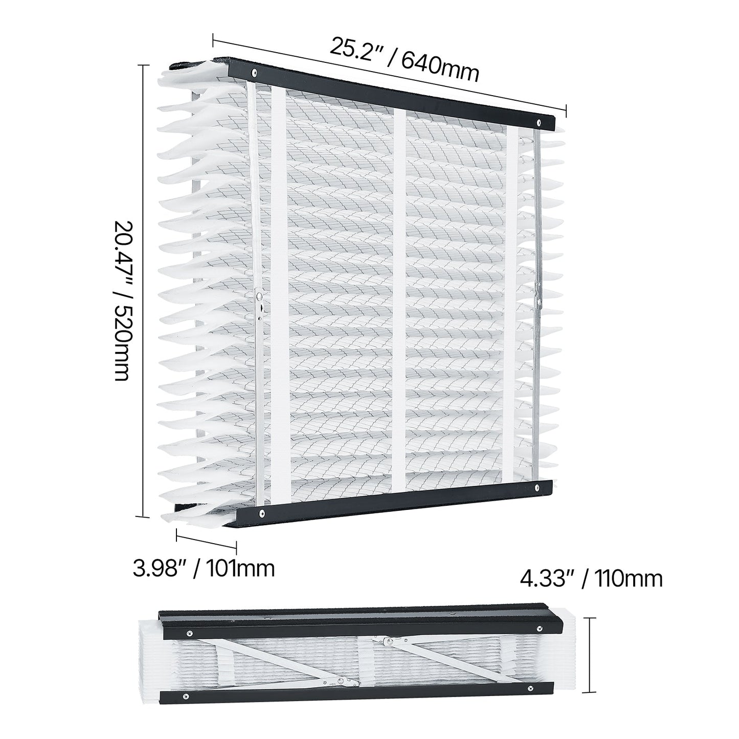 Air Filters MERV 11 Electrostatic Pleated HVAC Furnace Filter 4-Pack