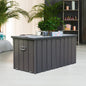 100 Gallon Outdoor Storage Deck Box - Waterproof, Dark Gray