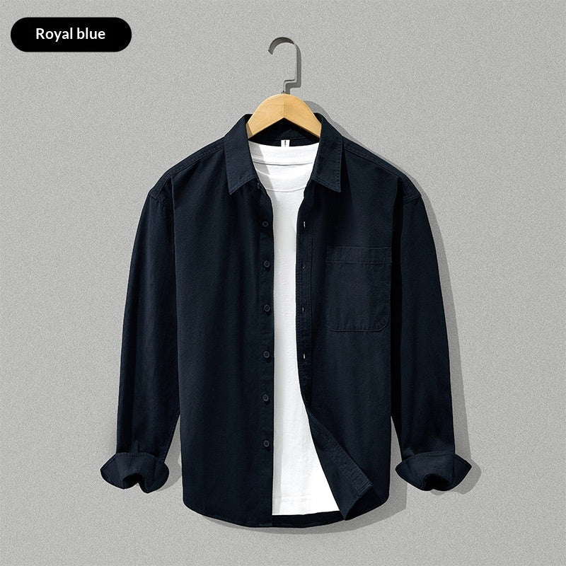 Loose-fitting Versatile Long-sleeve Cotton Shirt