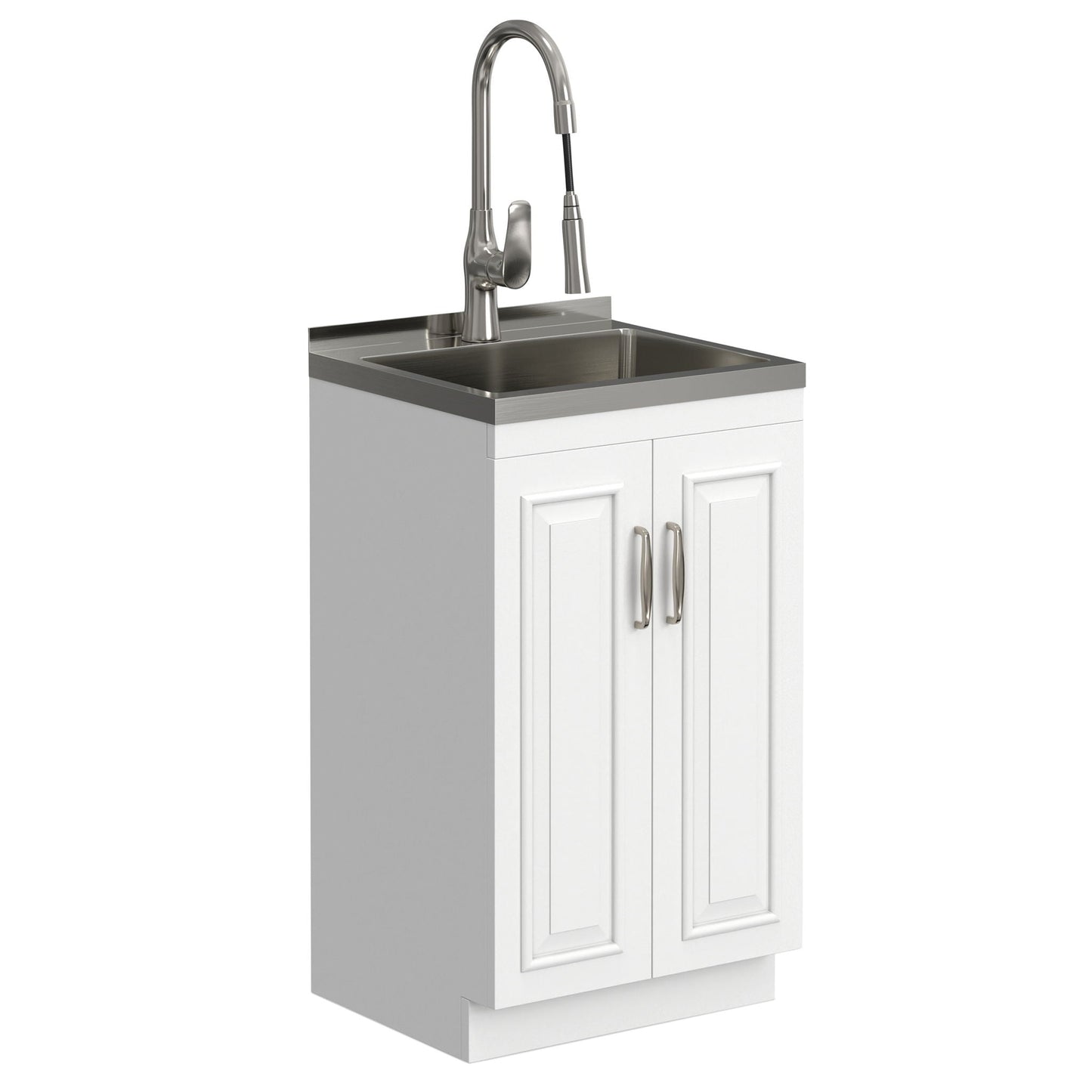 Darwin - Deluxe Laundry Cabinet With Pull-Out Faucet And Stainless Steel Sink