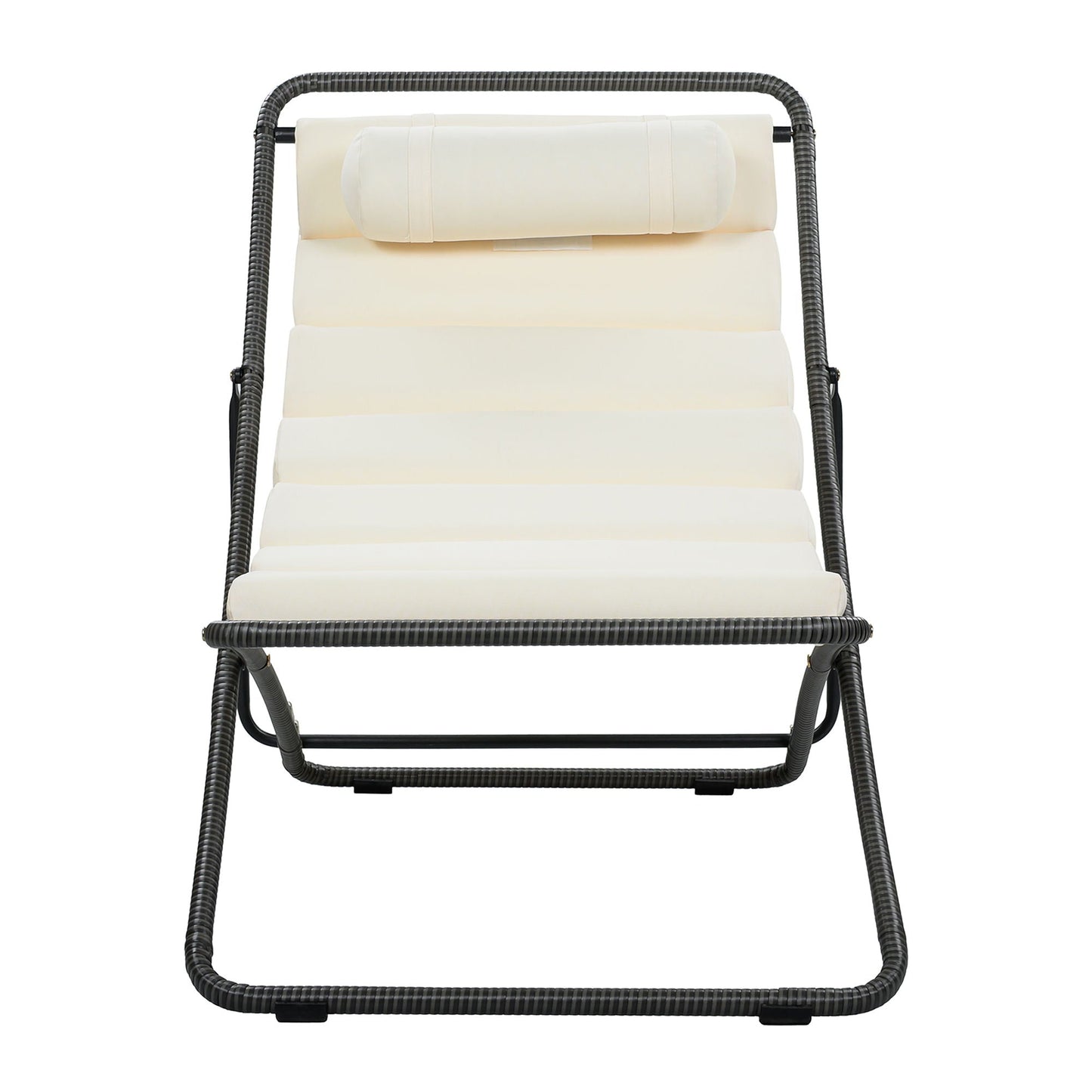 Outdoor Folding Chair With Adjustable Backrest (Set of 2)