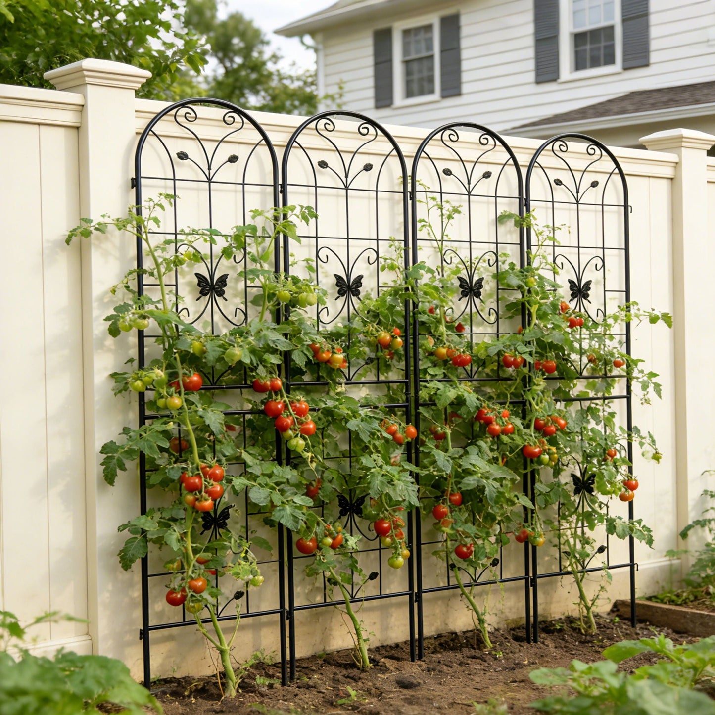 Garden Metal Trellis Rustproof Trellis For Climbing Plants Outdoor Flower Support