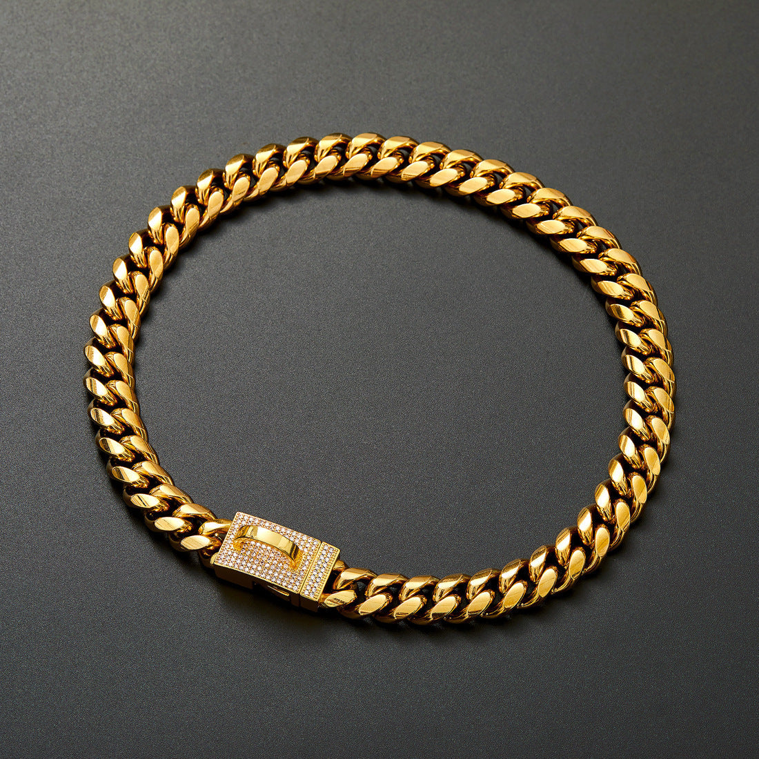 14mm New-Style Gold Pet Dog Collar