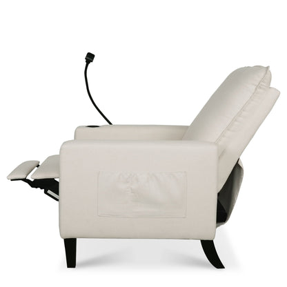 Recliner Chairs For Adults, Adjustable Recliner Sofa With Mobile Phone Holder & Cup Holder, Modern Reclining Chairs Fabric Push Back Recliner Chairs For Living Room, Bedroom
