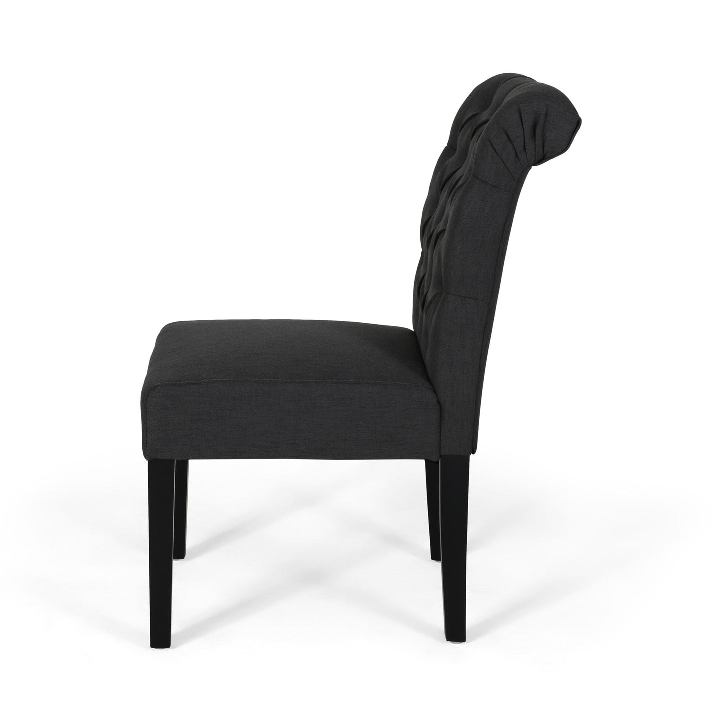 Broxton Tuft Dining Rolltop Chairs With Button Tufted Backrest (Set of 2)