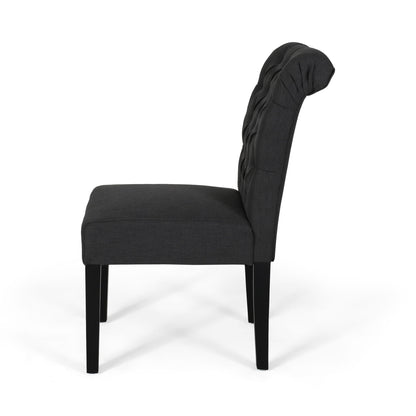 Broxton Tuft Dining Rolltop Chairs With Button Tufted Backrest (Set of 2)