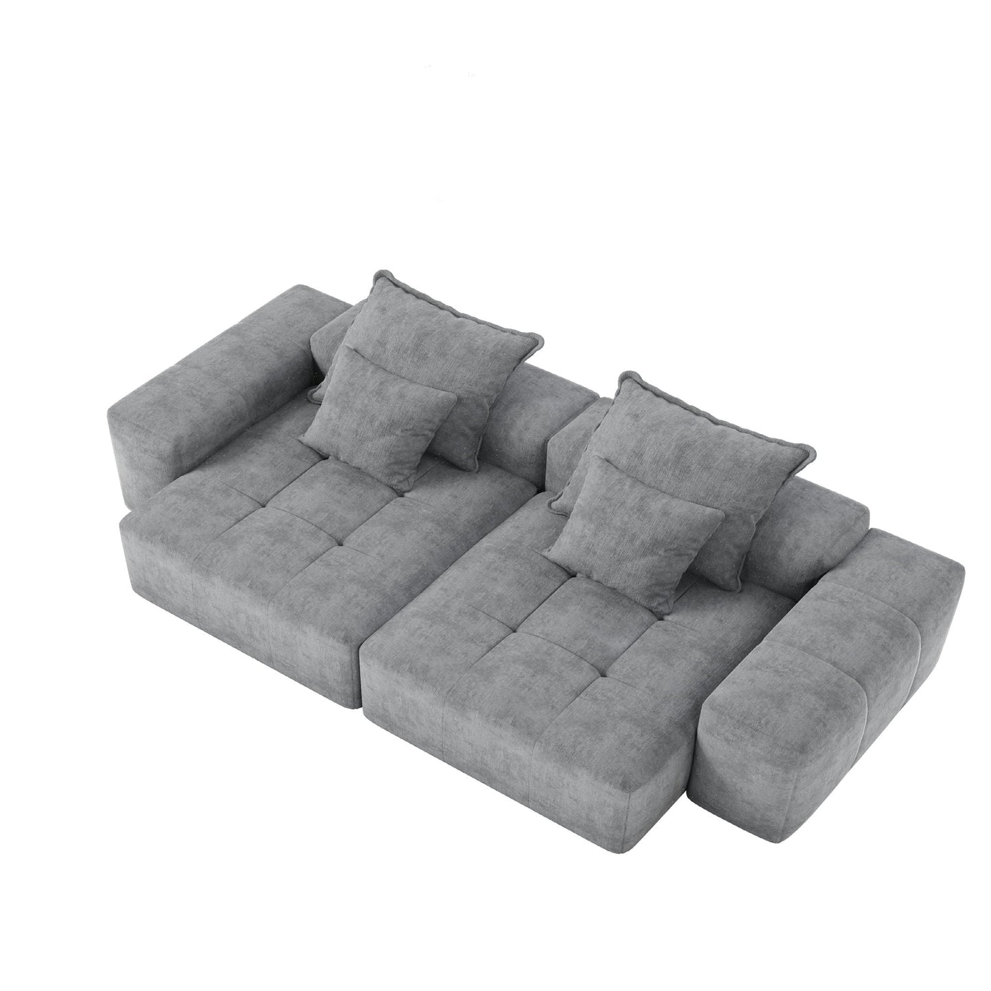Modern Oversized DIY Combination Modular Sectional Sofa With Pillows