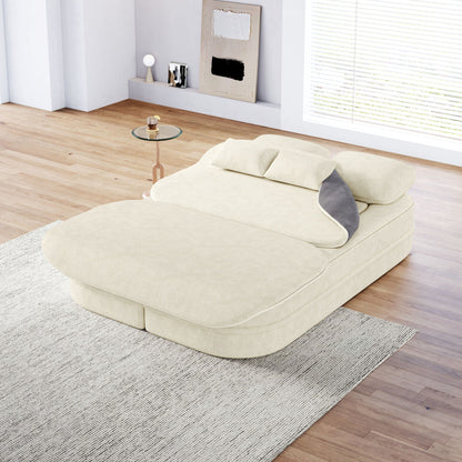 2 In 1 Foldable Sofa Bed With Multi Functional Blanket, Floor Lounge Sofa