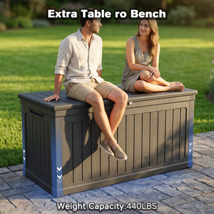 260 Gallon Large Outdoor Storage XXL Deck Box