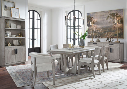 Braelyn - Extendable Trestle Dining Table - Dorian Gray