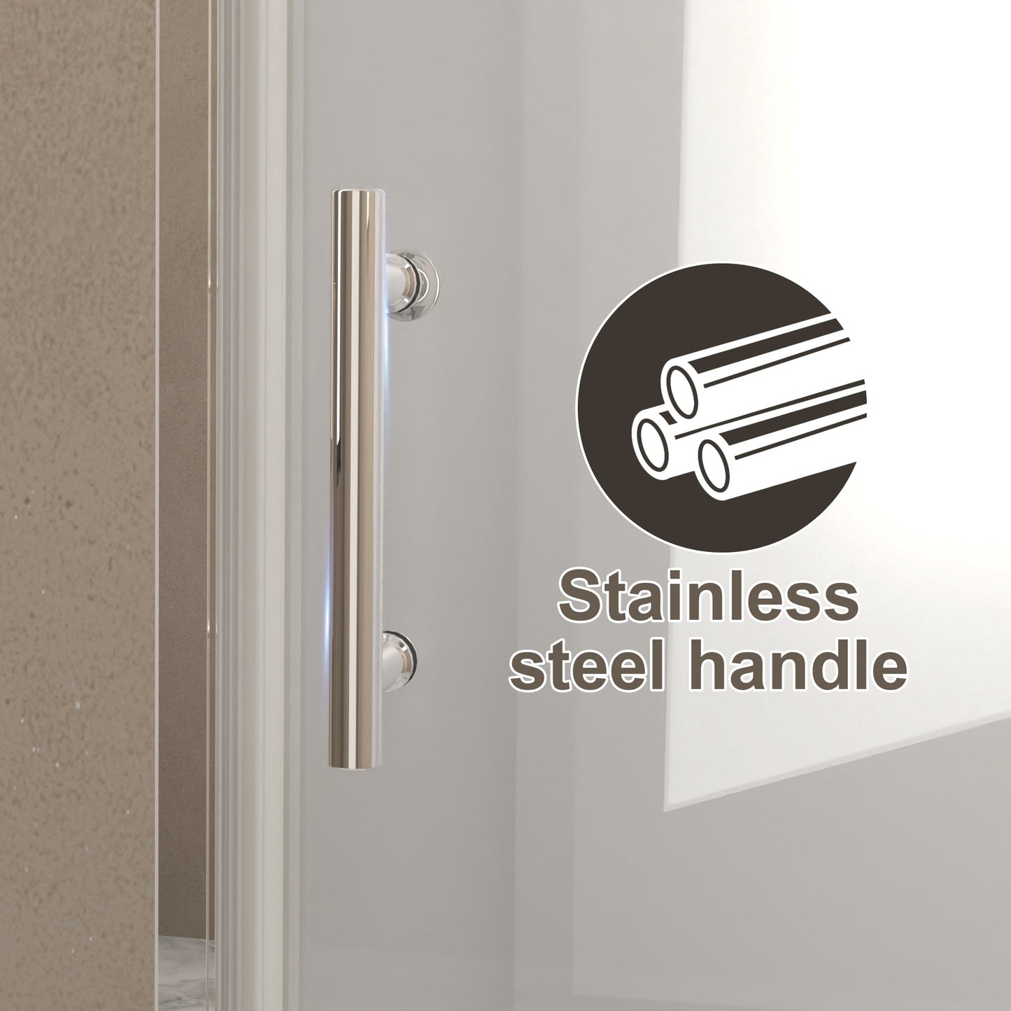 29-28" x 72" Bifold Shower Door, 1/4" (6mm) Tempered Glass