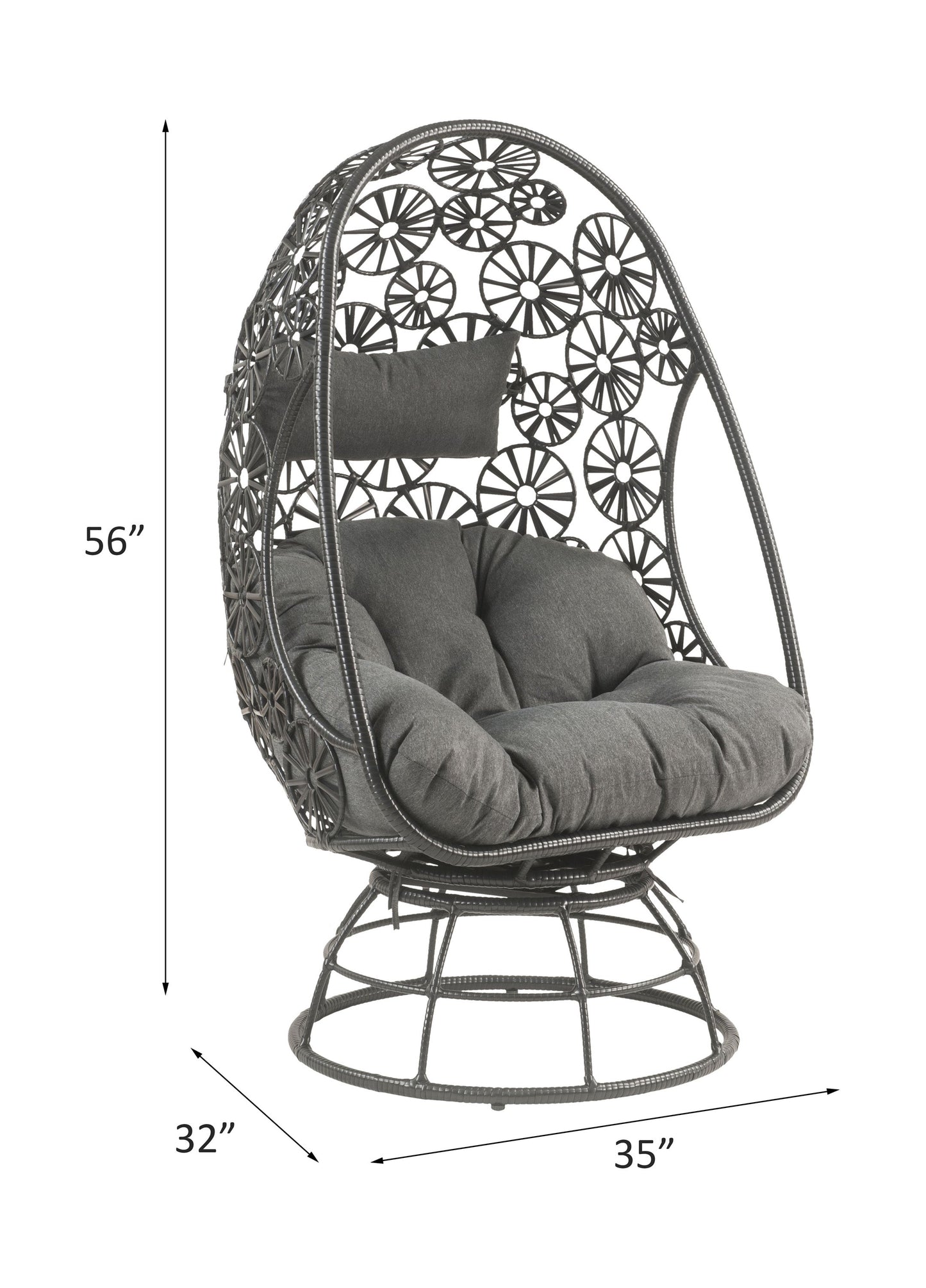 Hikre Clear Glass Patio Furniture Set