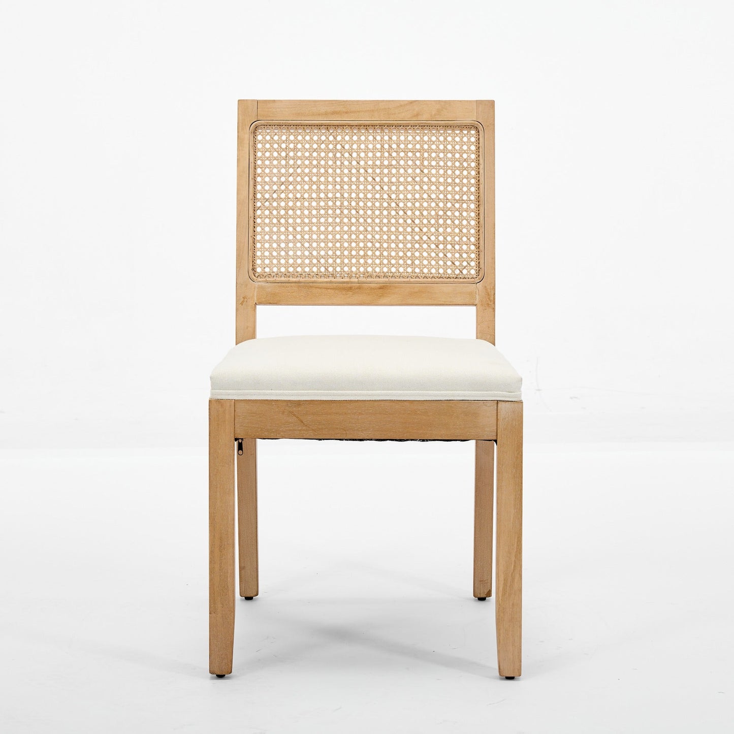 Farmhouse Rattan Dining Chairs Set of 2