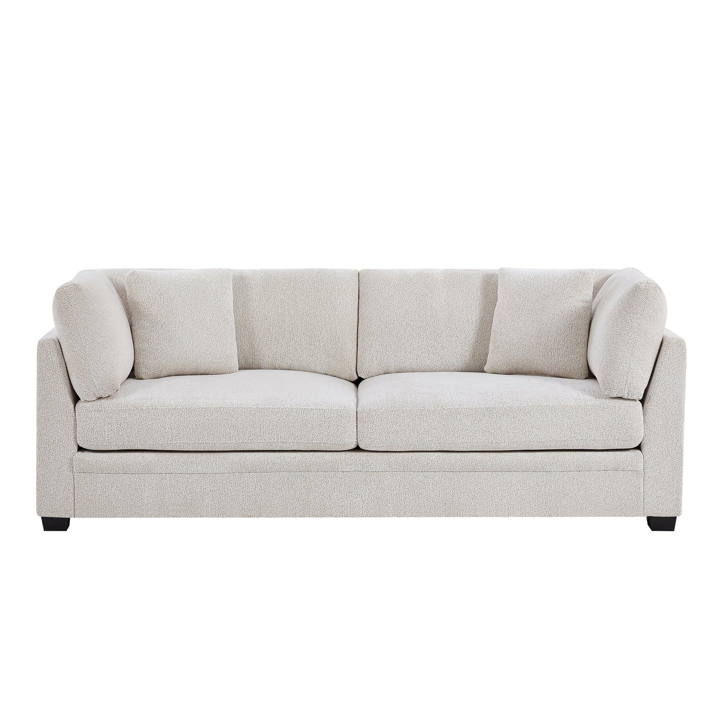 83.5" Modern Flared Arms Sofa (Beige)