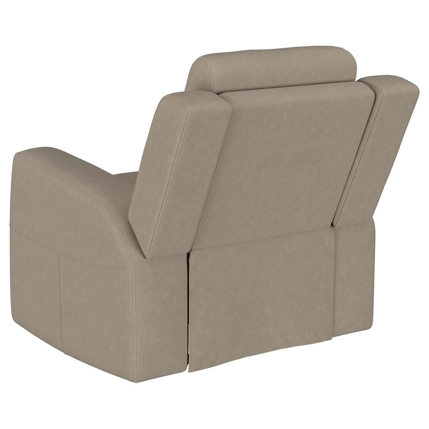 Slater - Upholstered Recliner Chair With Manual Recline - Taupe