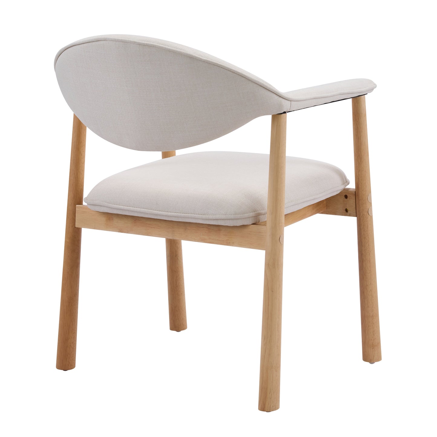 Upholstered Dining Chairs with Curved Back