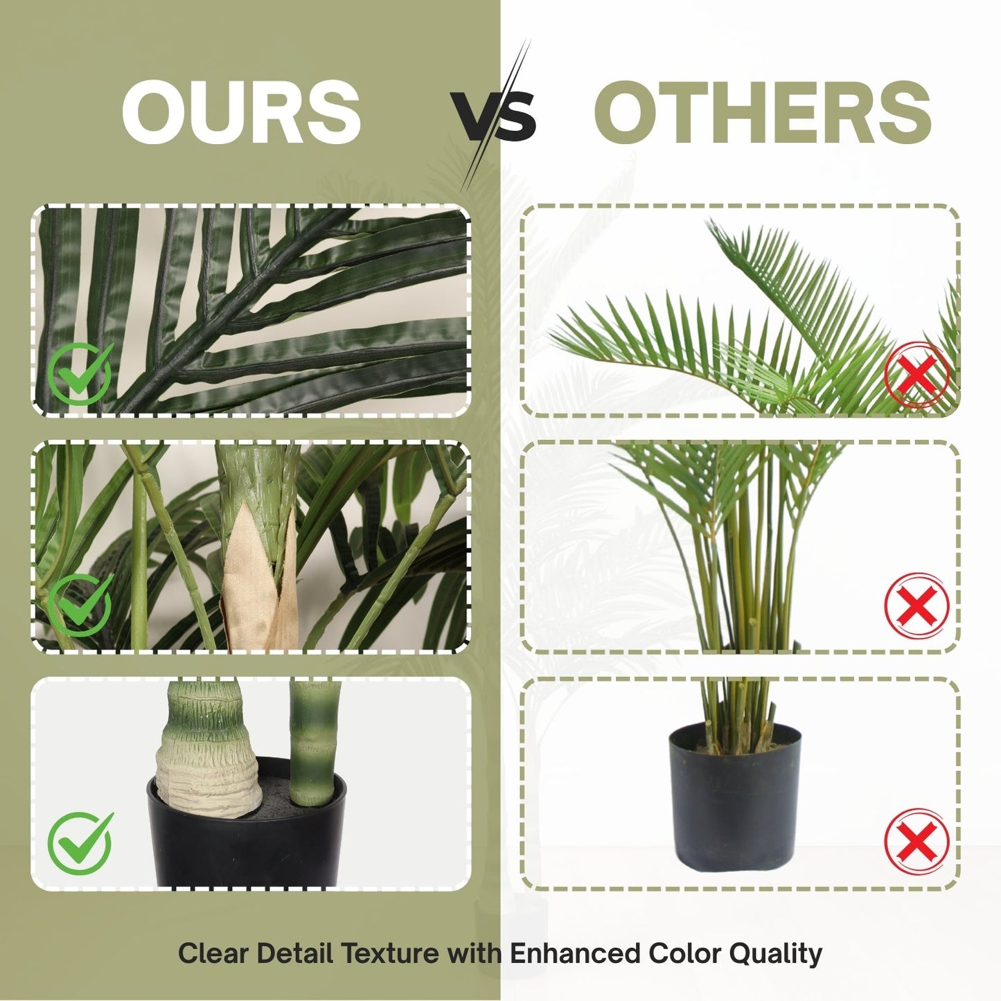 6FT Artificial Palm Tree with Realistic Detail
