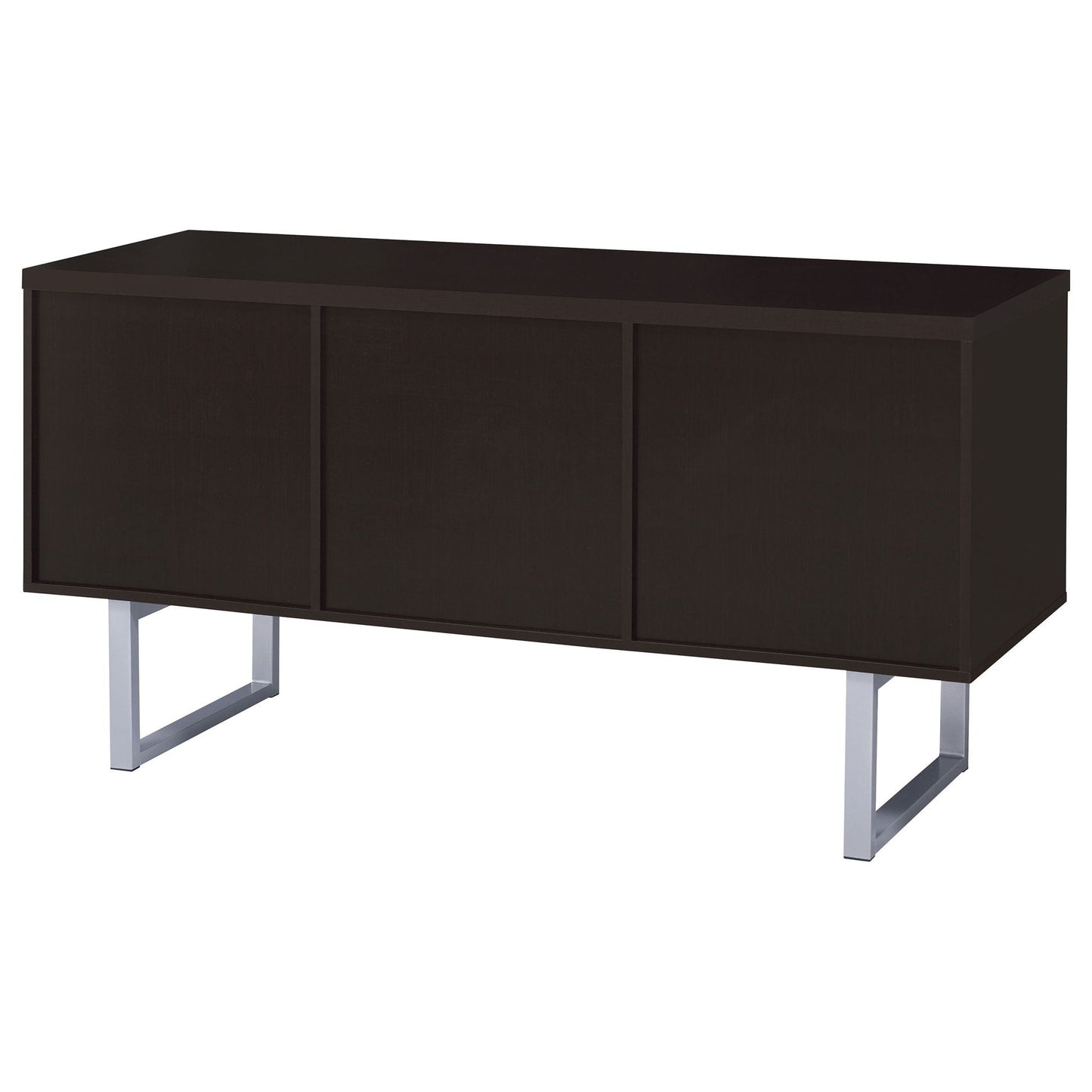 5 Drawer Credenza With Open Shelving - Cappuccino