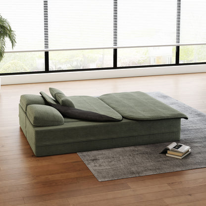 2 In 1 Foldable Sofa Bed With Multi Functional Blanket