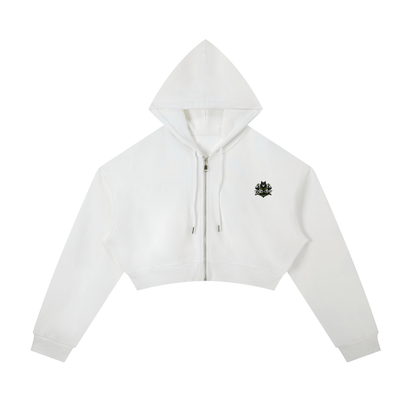 Loki & Ivy Essential Cropped Zip-Up Hoodie