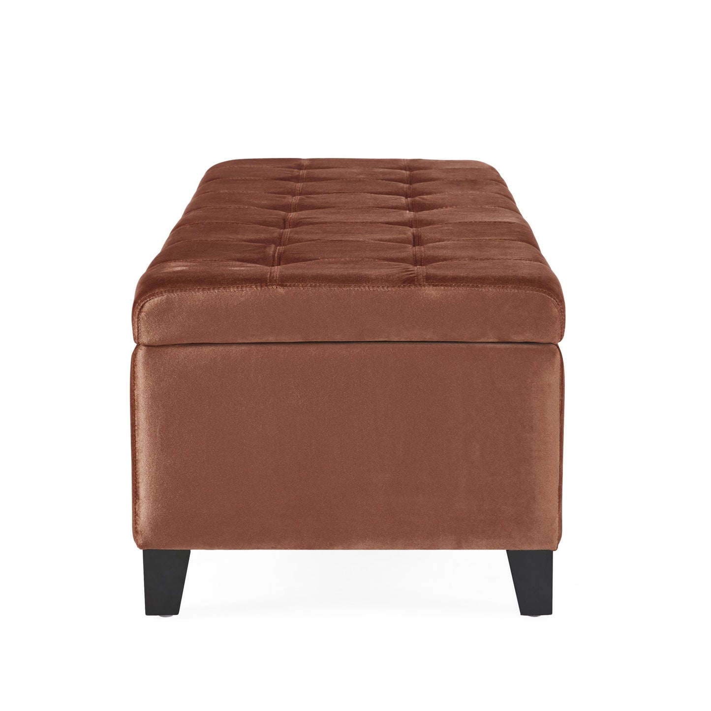 Wendover Elegant Tufted Storage Bench With Lift-Up Top And Birch Wood Legs