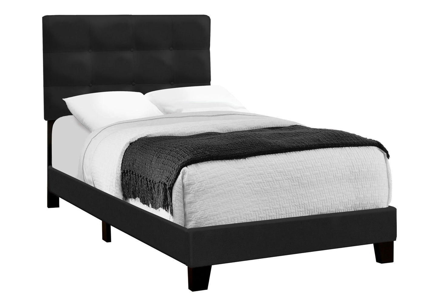 Transitional Upholstered Bed Frame