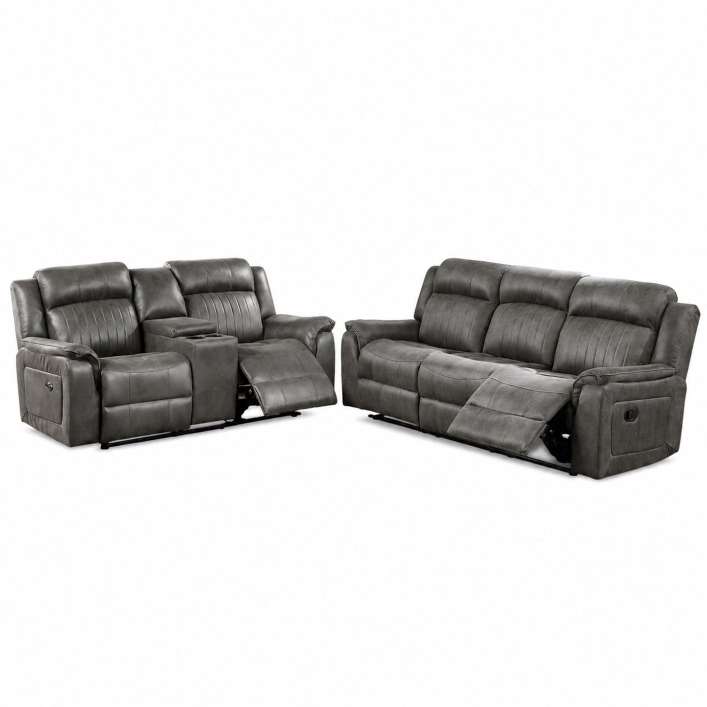 Contemporary Living Room Set, Horizontal And Vertical Tufting