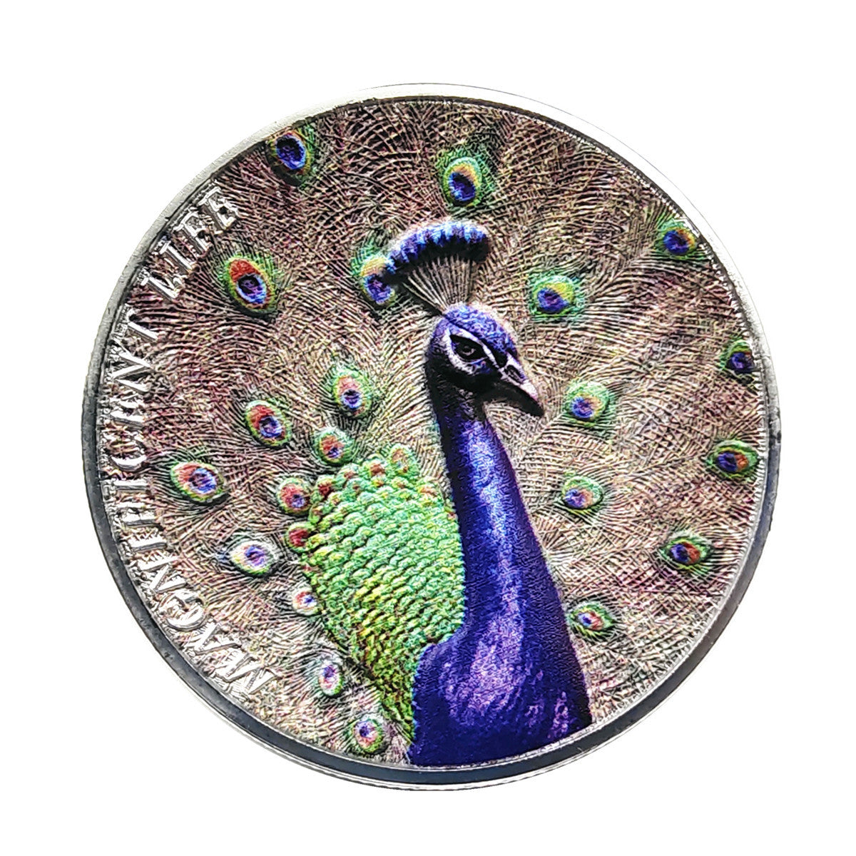 Peacock High-Relief Commemorative Coin – Unique Collectible for Coin Enthusiasts