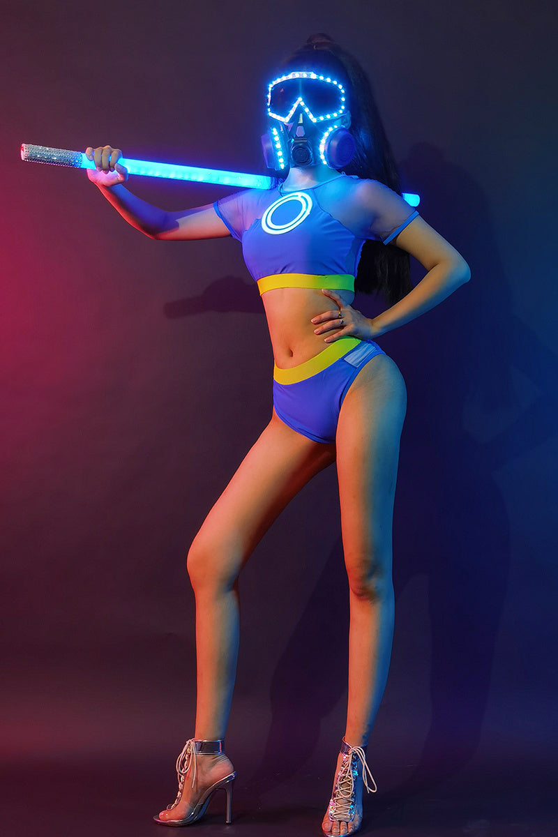 LED Luminous Biochemical Gas Mask Suit