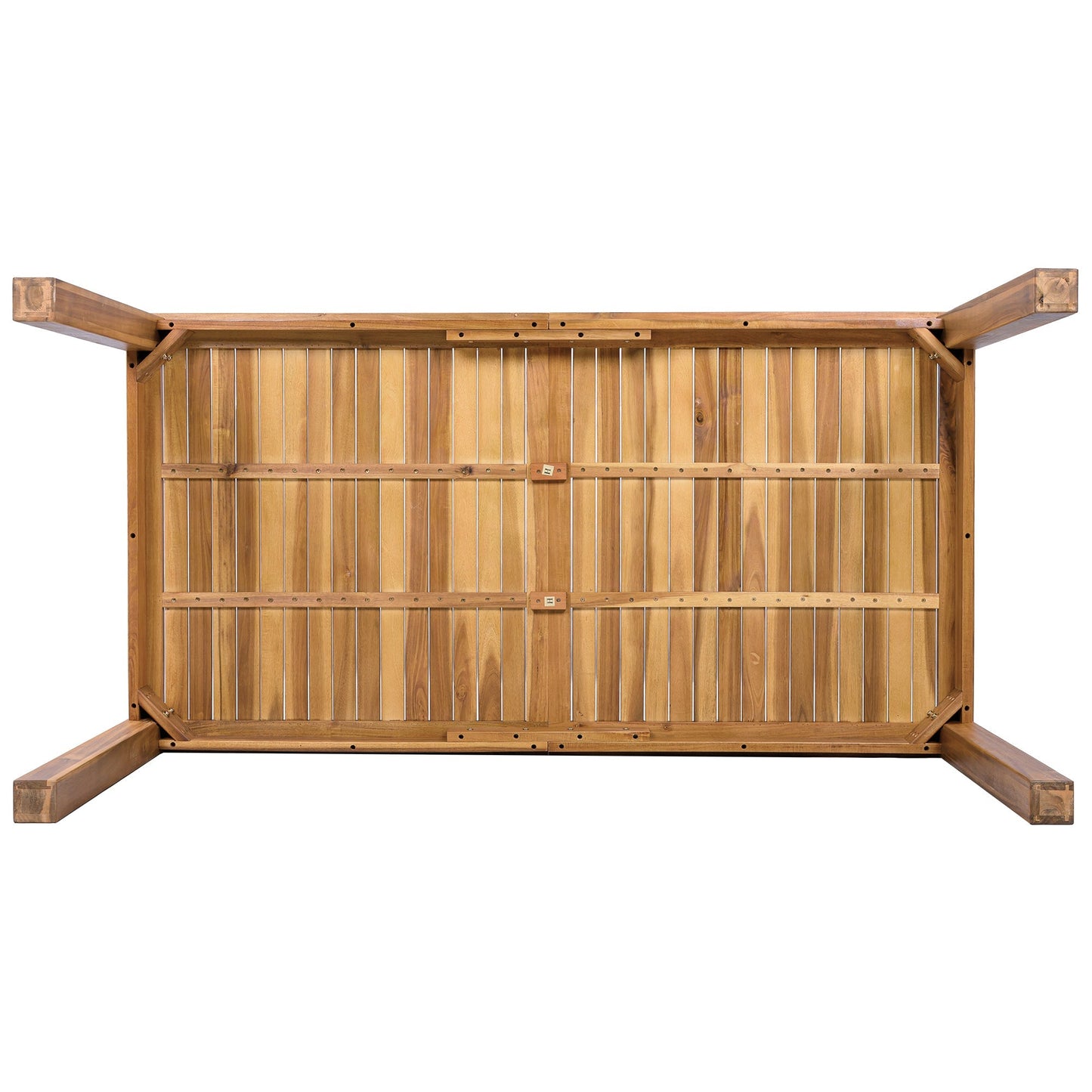 TOPMAX Patio 5pcs Wooden Dining Table Set