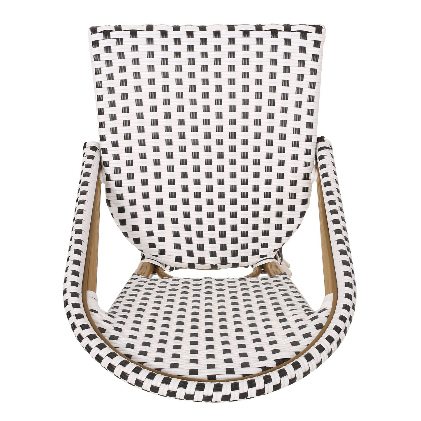 Outdoor PE Rattan French Barstool Set