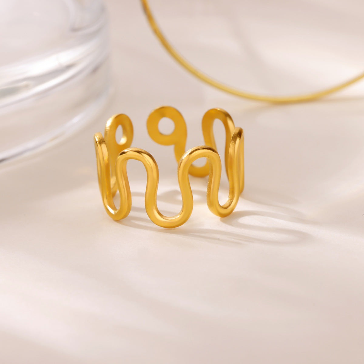 Creative Alien Big Wave Open Ring For Women