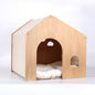 All-season Eco-friendly Solid Wood Pet Furniture, Washable & Breathable Cat Dog Bed