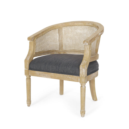 Curved Backrest Accent Chair