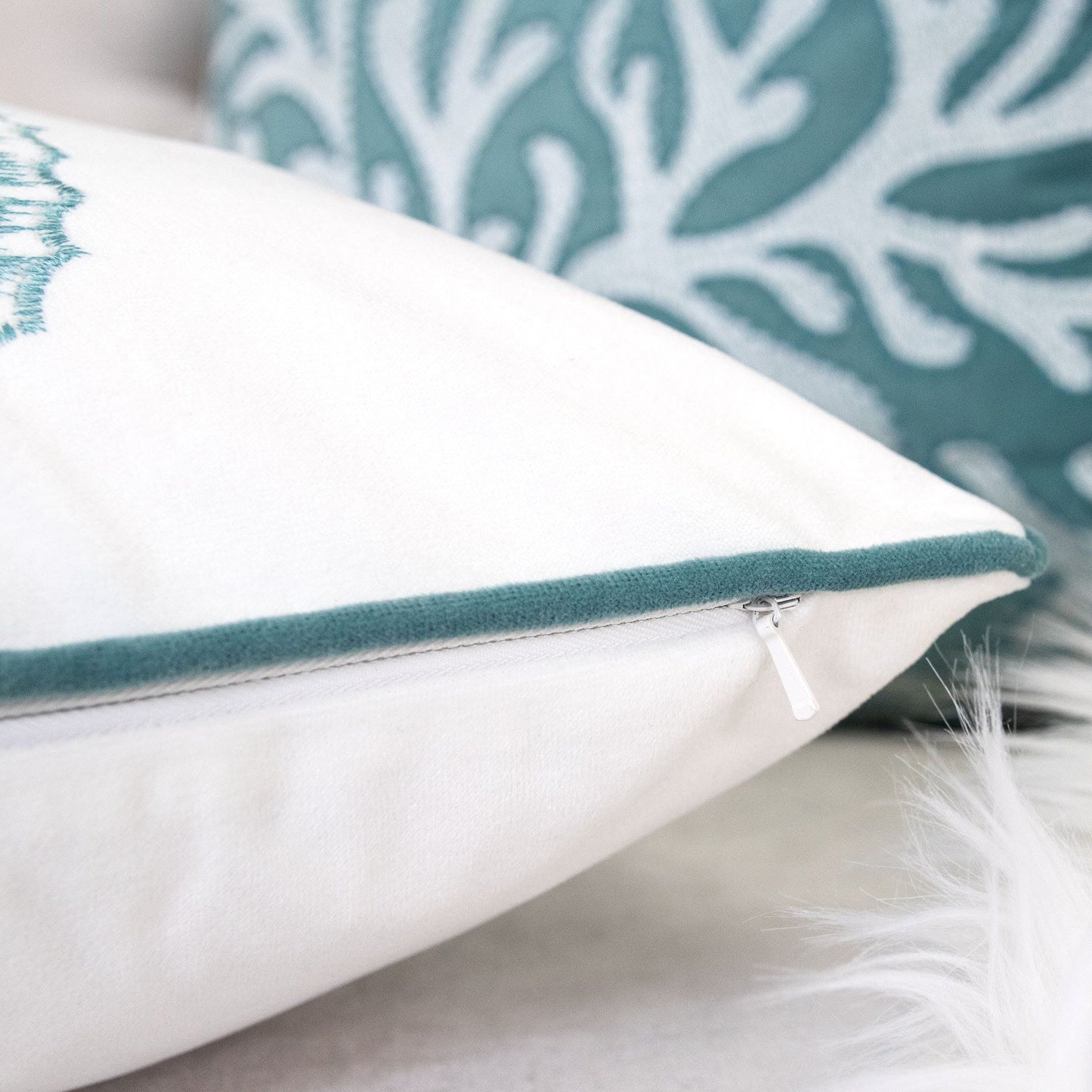 Seahorses Pillow Cover With Matching Back