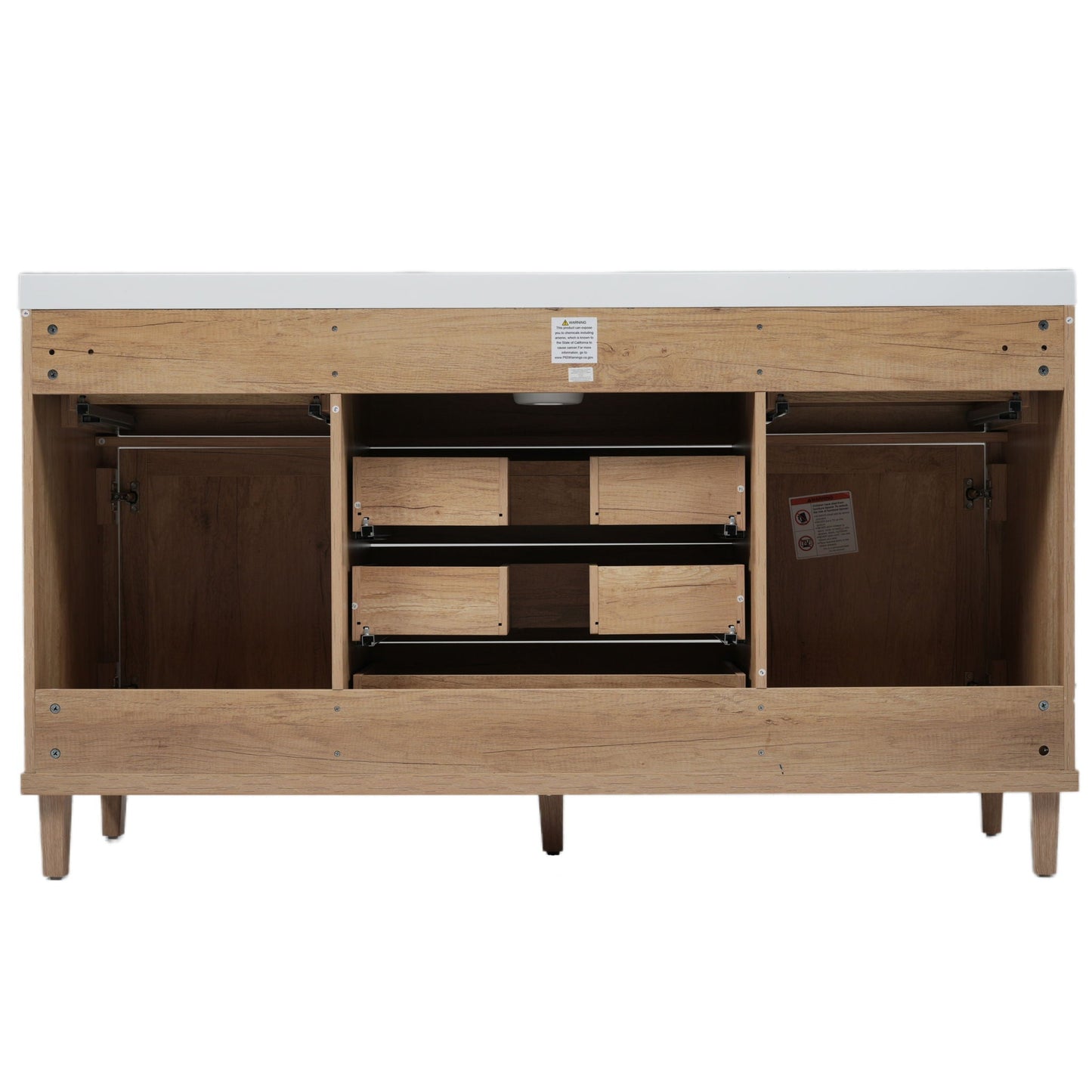 Bathroom Vanity With Sink, 5 Legs, Soft Close Drawers