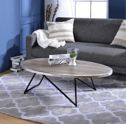 Allis Weathered Oval Coffee Table