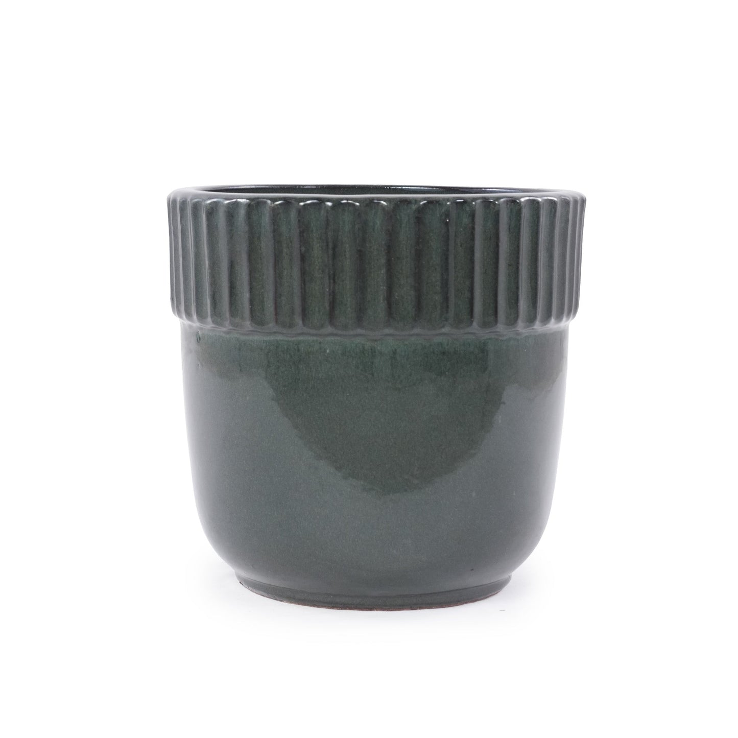 Handmade Ceramic Planter Set of 3, 15/12/9 Inch Diameter, Dark