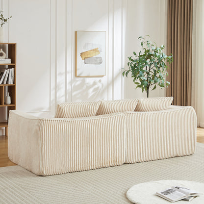 Minimalist 3-Seater Corduroy Sofa