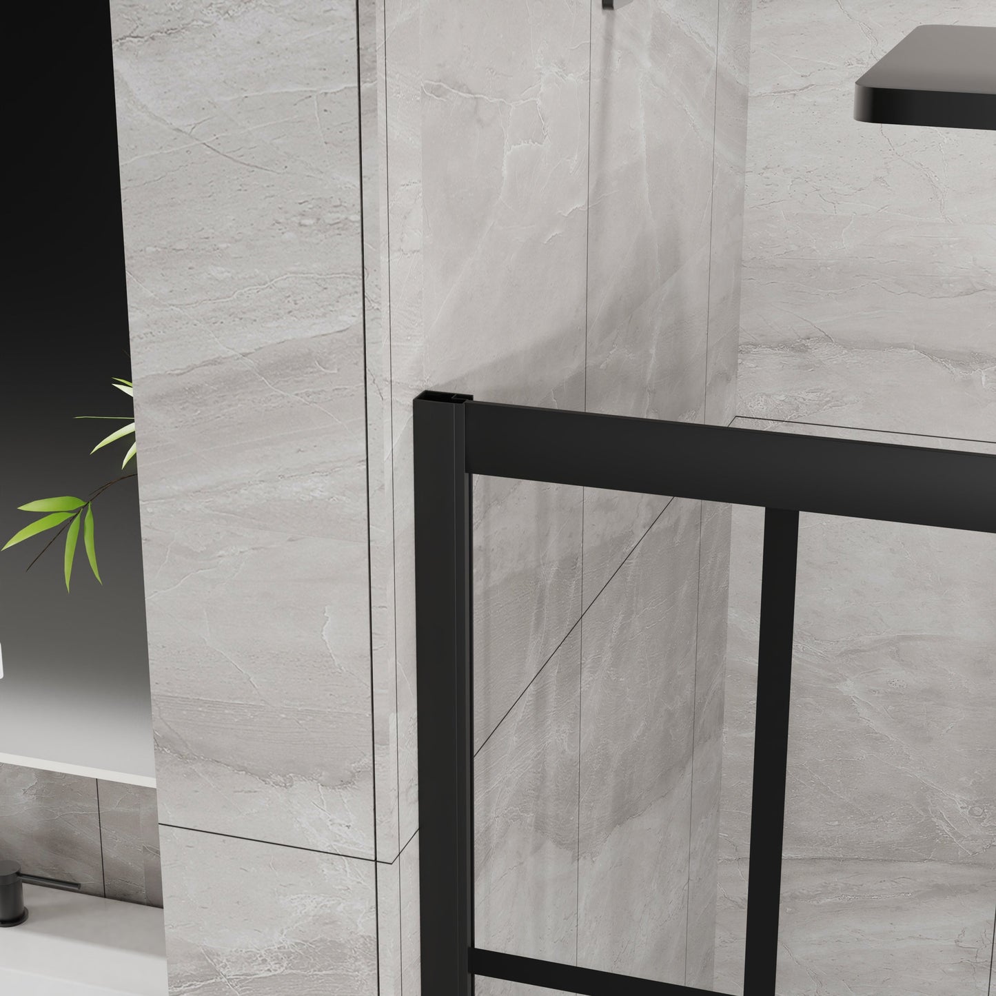 Goodyo Corner Shower Door - 36" D x 36" W x 72" H