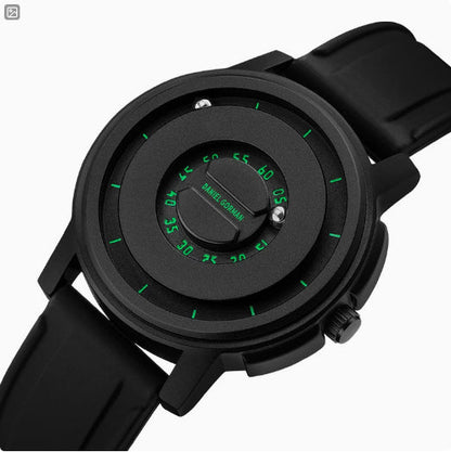 Brand-name Steel-band Sports Magnetic-levitation Silicone-ball Electronic Mens Watch