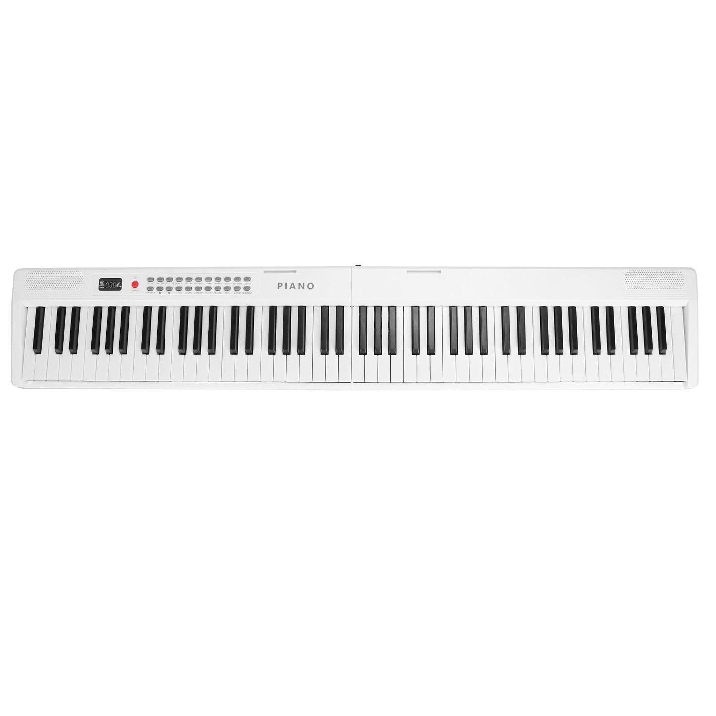 Folding Piano Keyboard 88 Keys Foldable Full Size Semi Weighted Piano Digital ElectronicÊPiano with LCD Screen Carry Bag Mic Sheet Music Stand Sticker