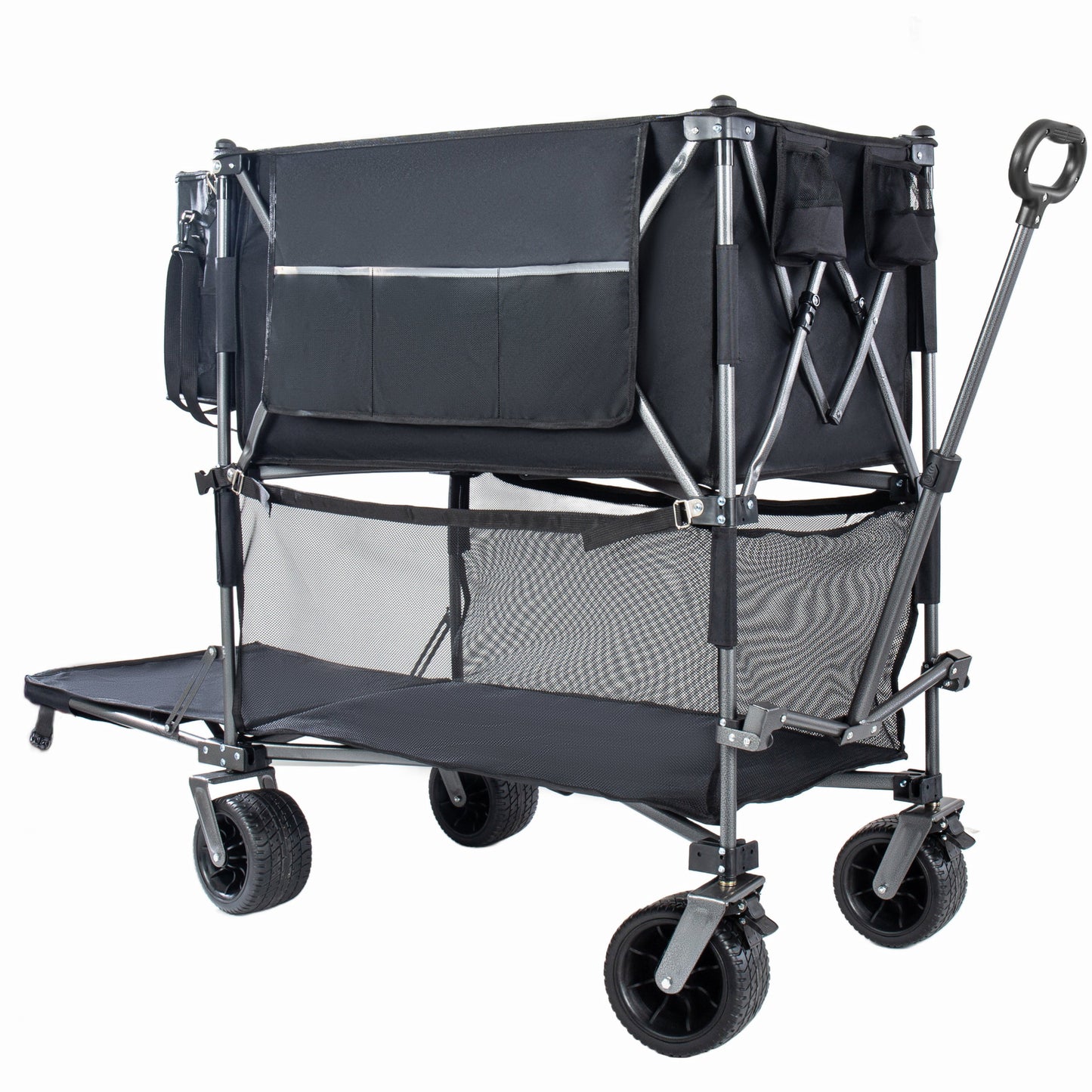 55" Heavy Duty Double-Layer Wagon with Brakes