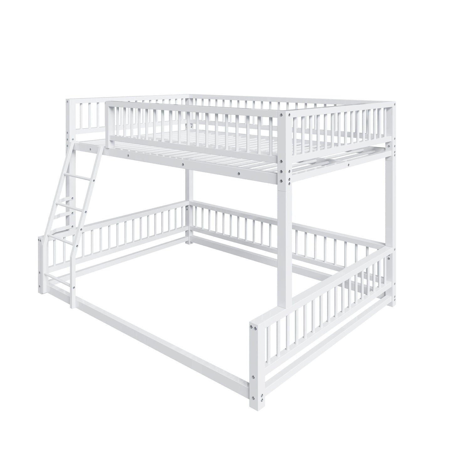 Bunk Bed With Ladder And Safety Guardrails