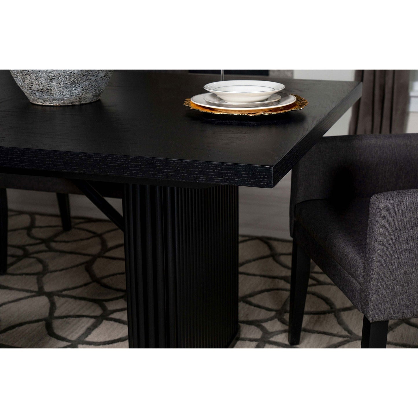 Houston - Rectangular Double Dining Table Top - Black