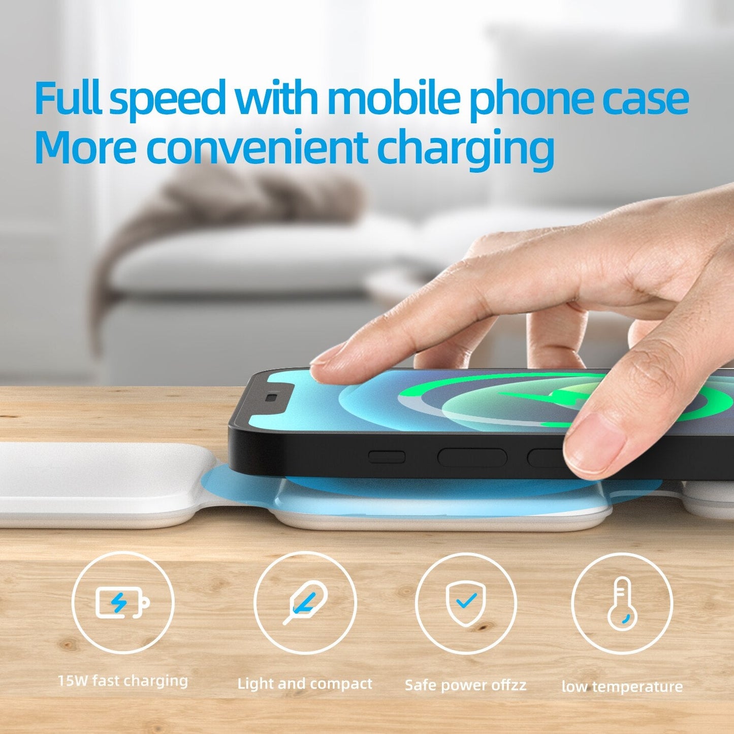 3-in-1 Magnetic Foldable Wireless Charging Station for Multi-Device Phones and Gadgets