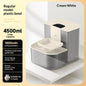 Thermostatically Controlled Plug-Free Pet Water Fountain With Automatic Tilting Feature Flowing Water